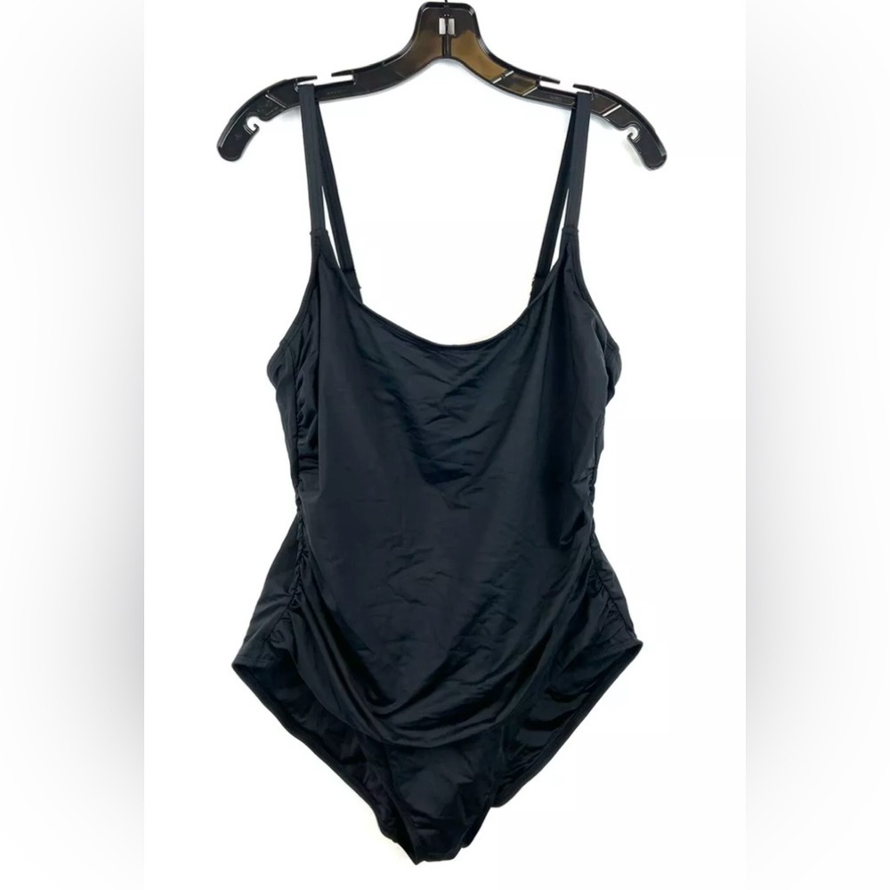 La Blanca Women’s Black One Piece Swimsuit Plus Size 20W